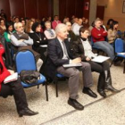 La procuradora Ángela Marqués, en primer término, junto a otros militantes socialistas.