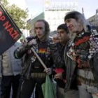 Manifestantes de la marcha antifascista de Madrid