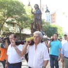 La imagen del San Roque de la Encina procesionó por primera vez en el Voto de Villa.