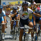 Isaac Gálvez gana la última etapa de la Volta del 2004, en Barcelona.