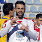 Rodri Ríos, en primer plano, tiene ofertas de equipos importantes de Segunda División. MARCIANO PÉREZ