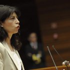 La procuradora socialista en las Cortes Ana Redondo, durante una sesión plenaria.
