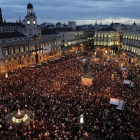 Concentración del 15-M en la Puerta del Sol, en mayo del 2011.