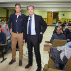 Díaz Vega junto a Turienzo Álvarez antes de impartir su clase a los árbitros leoneses.