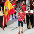 La delegación española en la ceremonia inaugural.