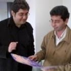 Manuel Cuenya (izda.) con el director del Bergidum, Miguel Varela