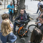 Pablo Echenique, en un acto de Podemos en Barcelona, el pasado mayo durante la campaña de las europeas.