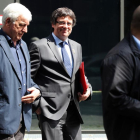 El empresario Josep Maria Matamala, junto a Puigdemont, el pasado 17 de mayo en Berlín.