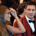 Messi, junto a su pareja, Antonella Roccuzzo, en la gala de la FIFA de Zúrich.