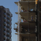 Trabajo en un edificio en construcción.