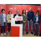 Presentación ayer del proyecto de la Ciudad del Motor del PSOE bañezano. DL