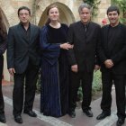 Miembros del grupo de música histórica Capella de Ministrers, que hoy actúa en el Auditorio Ciudad de León.