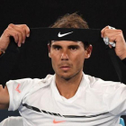 Rafael Nadal, muy centrado en Australia.