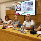 Montserrat Blanco, María del Carmen Álvarez, Gema Seoane, Alejandro Calleja y Carmen Tapia. MARCIANO PÉREZ