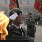 Un instante del homenaje a los soldados muertos en servicio a España