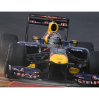 Vettel conduce su monoplaza en el circuito de Buddh.