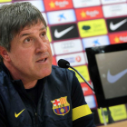 Jordi Roura durante la rueda de prensa en la víspera del encuentro liguero ante el Deportivo.