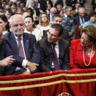 El expresidente valenciano Alberto Fabra, junto al entonces presidente de las Corts, Juan Cotino; el delegado del Gobierno, Serafín Castellano; y la alcaldesa de València, Rita Barberá.