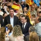 Rajoy y García Albiol fueron recibidos ayer en Reus entre insultos y abucheos.