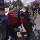 Imagen de un herido en las manifestaciones. STRINGER