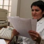 María Antonia Luna, en el despacho de la Junta de Personal en el hospital