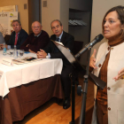 La consejera de Agricultura y Ganadería, Milagros Marcos, durante su alocución ayer en Santa María del Páramo. RAMIRO