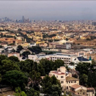 Vistas de Barcelona desde el Mirador de Vallvidrera, en la carretera de Les Aigües.