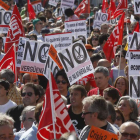 Protesta en Madrid contra los recortes del Gobierno de Rajoy.