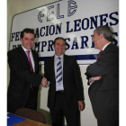 Javier Morán, Luis Martínez y Javier Cepedano, en la Fele.