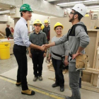 Justin Trudeau, primer ministro de Canadá, en una visita a la escuela universitaria George Brown, en Toronto, el pasado jueves.