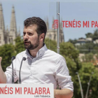 Luis Tudanca en un acto público del PSOE.