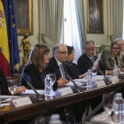 Sáenz de Santamaría y Montoro, en el centro, presidieron la reunión de ayer. SANTI DONAIRE