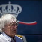 Ecclestone, en el circuito urbano de Valencia.
