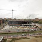 Obras de construcción de la futura delegación de Hacienda en Valladolid