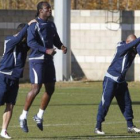 El trabajo del día después de la victoria ante el Sporting se caracterizó por la intensidad.