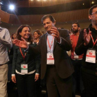 Javier Fernández y otros dirigentes del PSOE en el foro de presentación de la ponencia política.