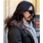 Raquel Gago, saliendo de sede judicial.