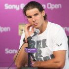 El tenista español Rafael Nadal comunicó en rueda de prensa su abandono.