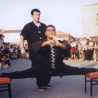 Emilio Jiménez, durante una exhibición de whu-shu.