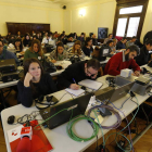 La sala de medios estuvo ayer sin un espacio libre.