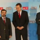 Zapatero y Miguel Martínez apoyaron ayer al candidato del PSOE en La Bañeza, José Miguel Palazuelo