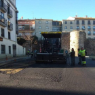 Estado actual de las obras de rehabilitación de la zona baja del Melgar de Astorga. DL