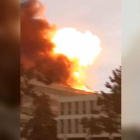 Incendio en la Universidad de Lyón.