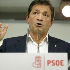 Javier Fernández, en la rueda de prensa que ofreció este lunes.