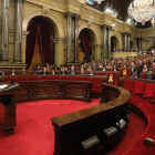 Jordi Turull interviene en el pleno de investidura.