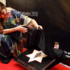 Verónica Forqué, homenajeada en el Festival de Cine de Astorga, en 2018. MARCIANO PÉREZ