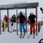 La climatología condicionó la afluencia de esquiadores este fin de semana. SECUNDINO PÉREZ