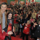 Pedro Sánchez, este domingo en Gijón, en el arranque de su campaña para las primarias.