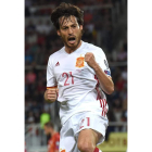 David Silva abrió el marcador para España frente a Macedonia a los 15 minutos de juego. LIKOVSKI