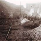 Imagen del accidente ferroviario en Torre del Bierzo. ADELINO ARDURA SUÁREZ